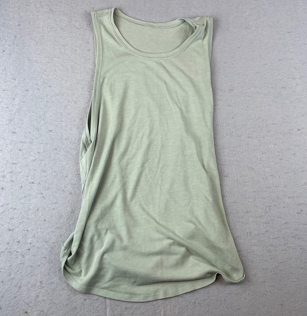 Lululemon Womens Sz S Scrunched Yoga Tank Top Green